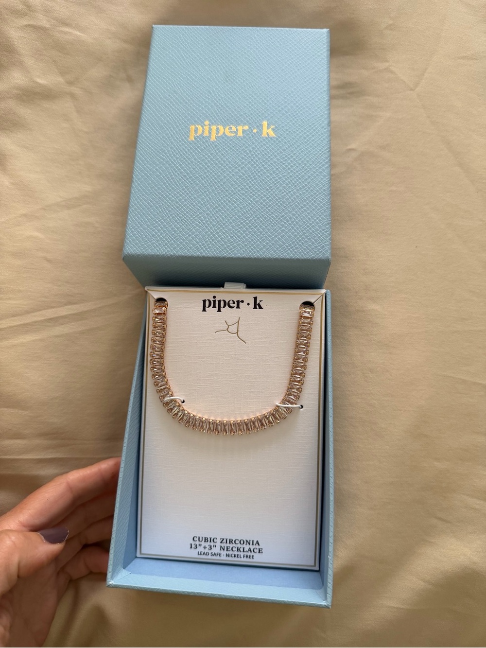🗽Piper Rose Gold Cubic Zirconia Necklace - Elegant Women's Jewelry